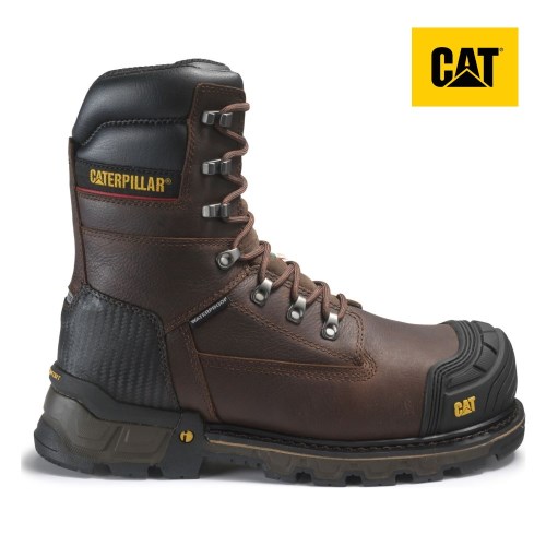 CAT Excavator XL 8" WP TX CT CSA Men's Work Boots Dark Brown (AU Z-627) Australia